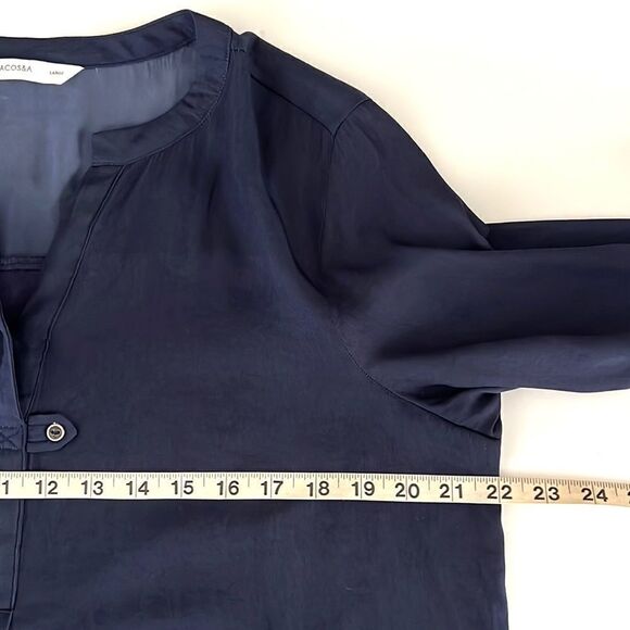 ACOS&A 3/4 length Blue Blouse Top - Picture 9 of 10